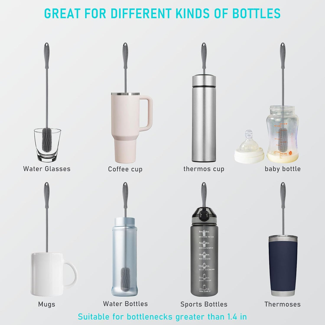 Silicone Brush Bottle Cleaner