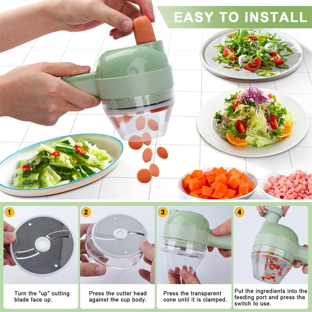 Handheld 4-in-1 Electric Slicer